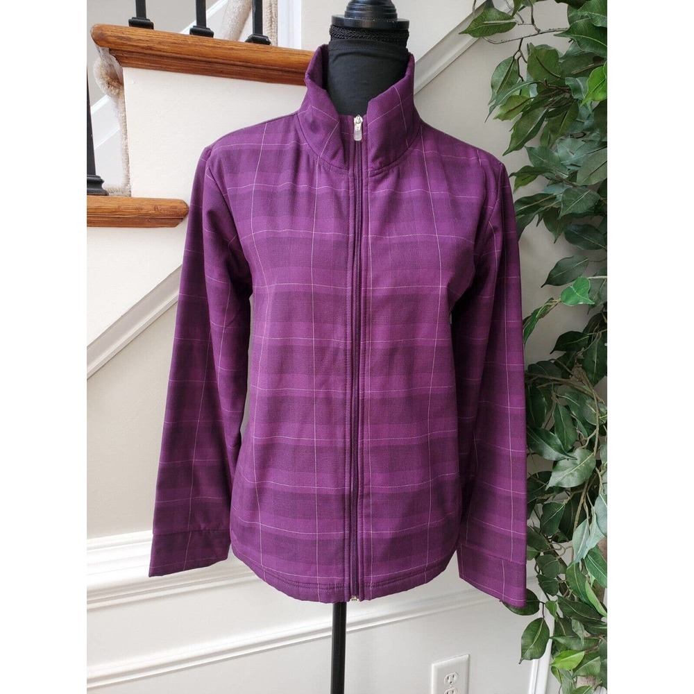 COUPE‎ Collection Women's Purple Polyester Long Sleeve Full Zip Jacket Blazer L